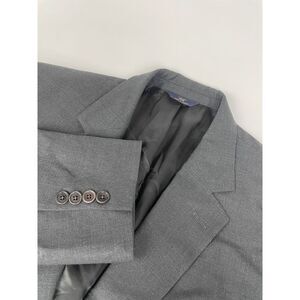 Brooks Brothers 346 Stretch Blazer Coat 46R‎ Wool Spandex Dark Gray Charcoal